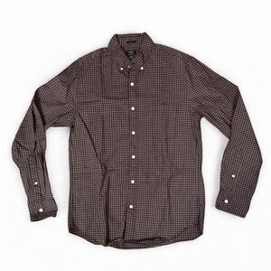 J.Crew Men's XL Plaid Brown Long Sleeve Button-Up Shirt Casual